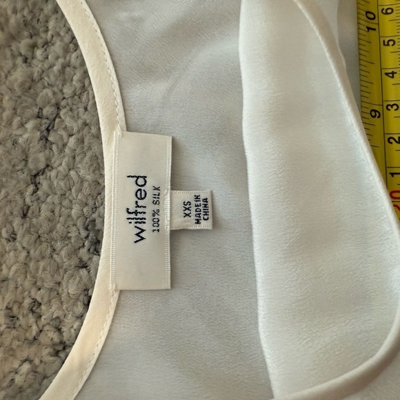 Wilfred XXS slightly oversized SILK GUV Maxi Dress in mint and cream - Picture 10 of 13